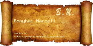 Bonyhai Marcell névjegykártya